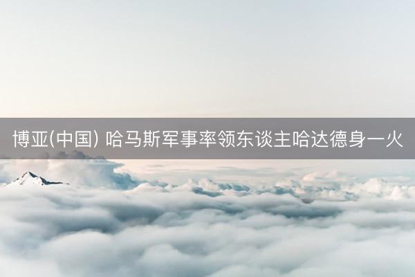 博亚(中国) 哈马斯军事率领东谈主哈达德身一火