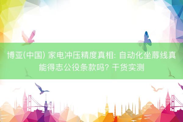 博亚(中国) 家电冲压精度真相: 自动化坐蓐线真能得志公役条款吗? 干货实测