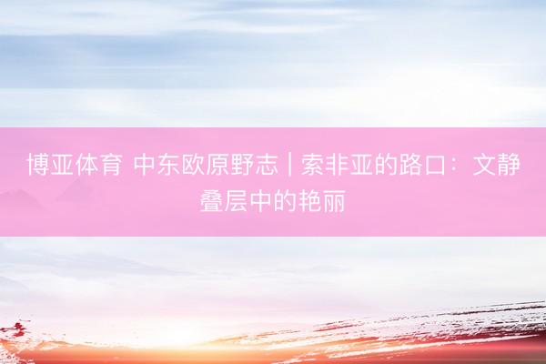博亚体育 中东欧原野志 | 索非亚的路口：文静叠层中的艳丽